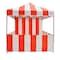 Impact Canopy Carnival Kit 8 FT x 8 FT  Steel Frame - 1 Top, 3 Rails Skirts, and 1 Backwall, Red and White 040040011 - alternate 5